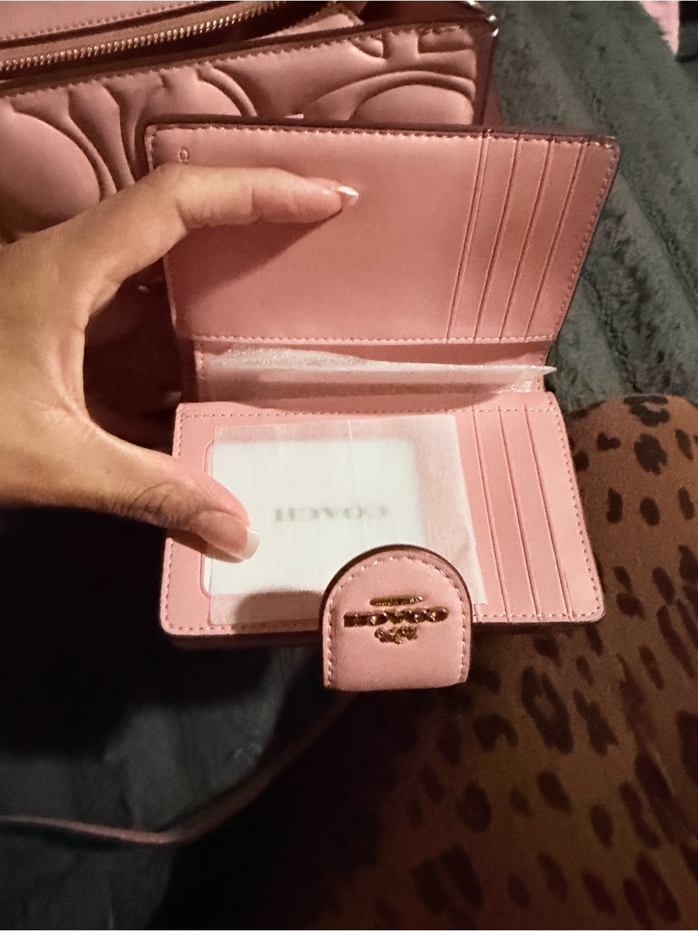 Coach Pink Quilted Signature Satchel with Matching Wallet pink petal - Picture 4 of 8